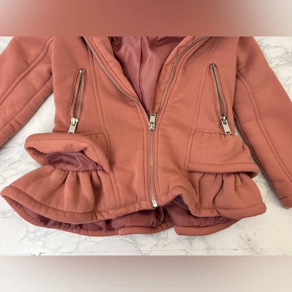 URBAN REPUBLIC Girls Heavyweight Sherpa Lined Jacket  4T Coat Hooded Full Zip​ - Picture 3 of 6
